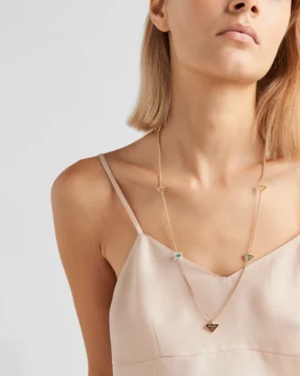 Eternal Gold Necklace in Yellow Gold with Semi-Precious Stones