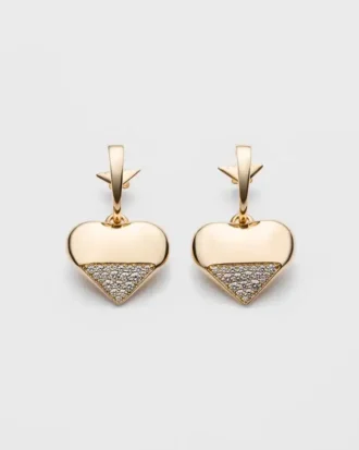 Eternal Gold Pendant Earrings – Yellow Gold and Diamonds