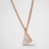 Eternal Gold Pendant Necklace in Rose Gold with Diamonds and Mother-Of-Pearl