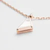 Eternal Gold Pendant Necklace in Rose Gold with Diamonds and Mother-Of-Pearl