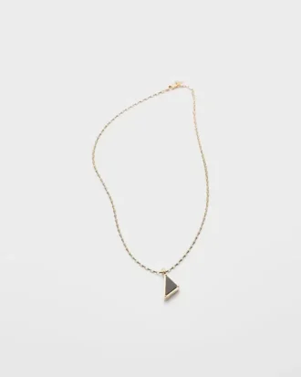 Eternal Gold Pendant Necklace in Yellow Gold with Diamonds and Onyx