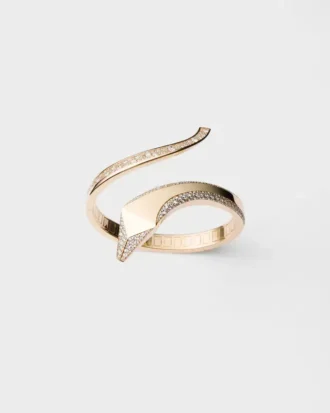 Eternal Gold Snake Bracelet in Yellow Gold and Diamonds