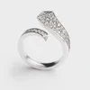 Eternal Gold Snake Mini Ring in White Gold and Diamonds