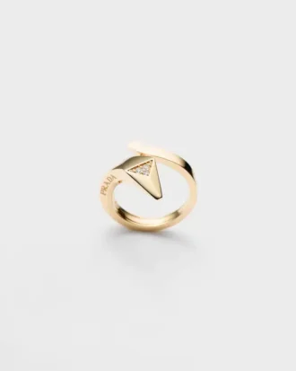 Eternal Gold Snake Mini Ring in Yellow Gold and Diamonds