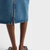 Flared Denim Skirt