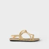 Flat Mordora Nappa Leather Sandals