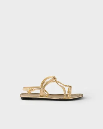 Flat Mordora Nappa Leather Sandals