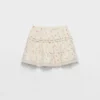 Floral Print Linen Miniskirt