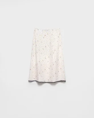 Floral Print Ponga Skirt