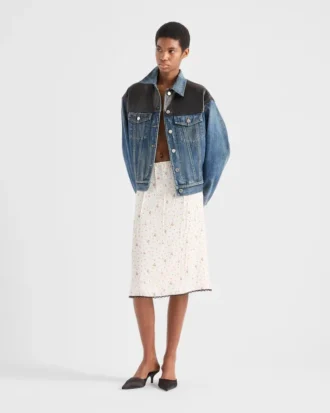 Floral Print Ponga Skirt