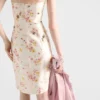Floral Print Silk and Wool Dress