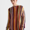 Fringed Multicolored Wool Sweater