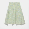 Full Floral Print Re-Nylon Skirt