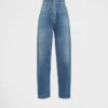 High-Waisted Denim Jeans