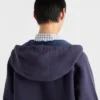 Hooded Technical Fabric Blouson Jacket