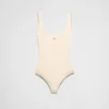 Jersey One-Piece Swimsuit with Rhinestones