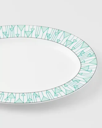 Large Porcelain Serving Plate – Vienna Green