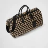 Large Prada Symbole Embroidered Fabric Travel Bag