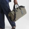 Large Prada Symbole Embroidered Fabric Travel Bag