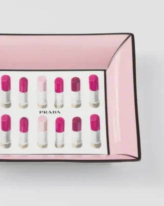 Large Square Porcelain Catchall Tray – Lipstick