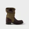 Leather and Canvas Boots