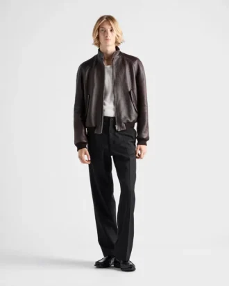 Leather Bomber Jacket