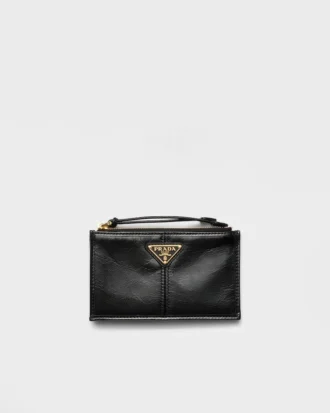 Leather Card Holder with Zipper