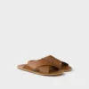 Leather Crisscross Sandals