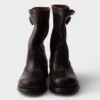 Leather Mid-Calf Boots