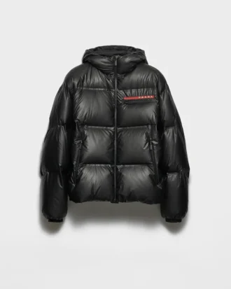 Light Re-Nylon Hooded Puffer Jacket