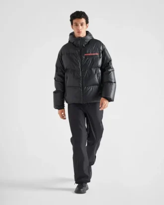 Light Re-Nylon Hooded Puffer Jacket