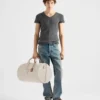 Linen Blend Duffle Bag
