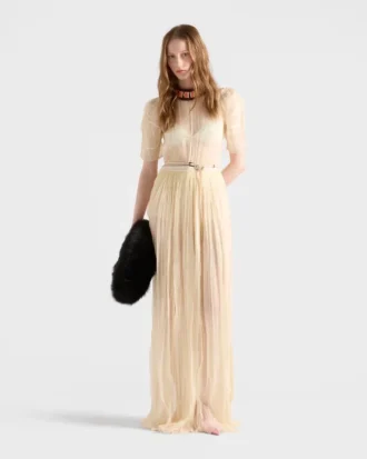Long Silk Chiffon Dress