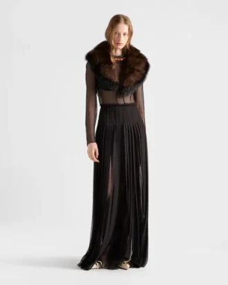 Long Silk Chiffon Dress