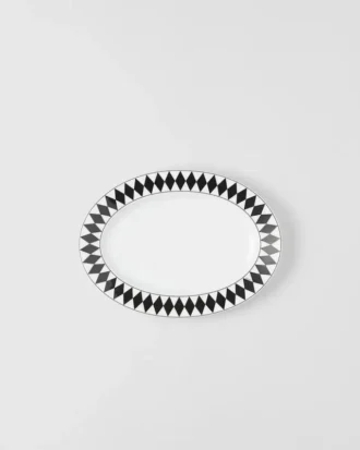 Medium Porcelain Serving Plate – Checkerboard