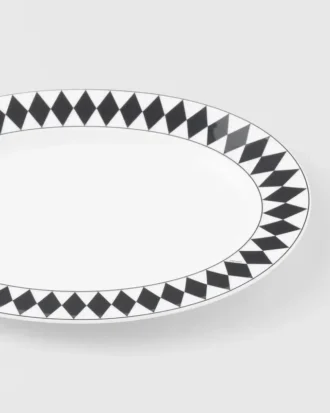 Medium Porcelain Serving Plate – Checkerboard