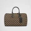 Medium Prada Symbole Embroidered Fabric Travel Bag