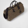 Medium Prada Symbole Embroidered Fabric Travel Bag