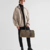 Medium Prada Symbole Embroidered Fabric Travel Bag