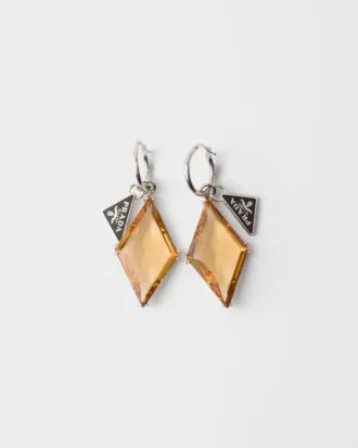 Metal and Glass Earrings