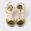 Metallic Leather Sandals