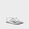 Metallic Leather Thong Sandals