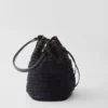 Mini Crochet and Leather Bucket Bag