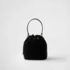 Mini Velvet Bag with Nappa Leather Details