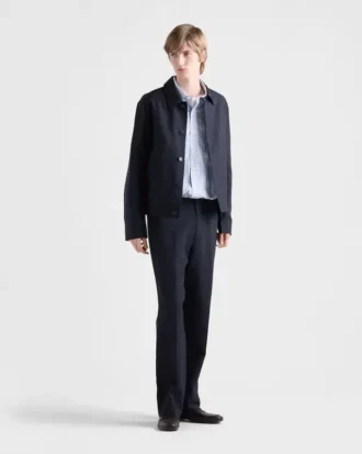 Mohair and Wool Blouson Jacket