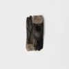 Nappa Leather and Malange Knit Gloves