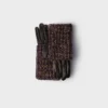 Nappa Leather and Malange Knit Gloves