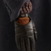 Nappa Leather and Malange Knit Gloves