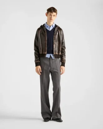Nappa Leather Hoodie Jacket