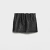 Nappa Leather Mini Skirt